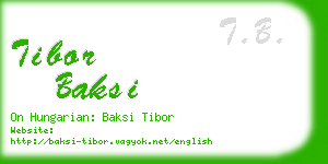 tibor baksi business card
